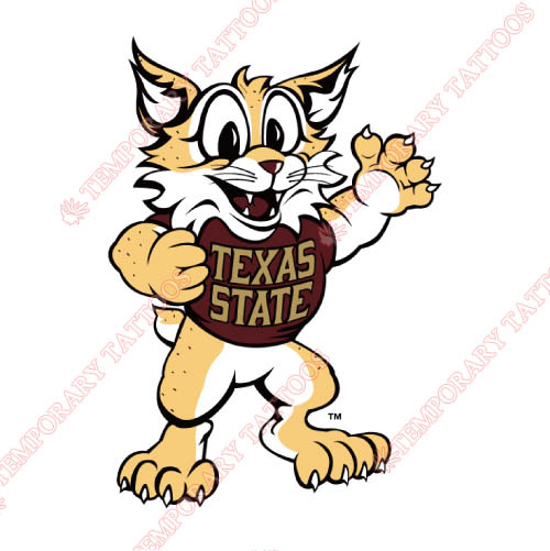 Texas State Bobcats Customize Temporary Tattoos Stickers NO.6555